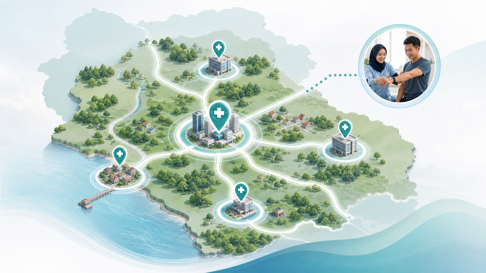 Illustrated Negeri Sembilan physiotherapy coverage overview for Seremban, Nilai, Port Dickson, Senawang and Rasah